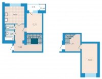 2-кімнатні 2-рівневі